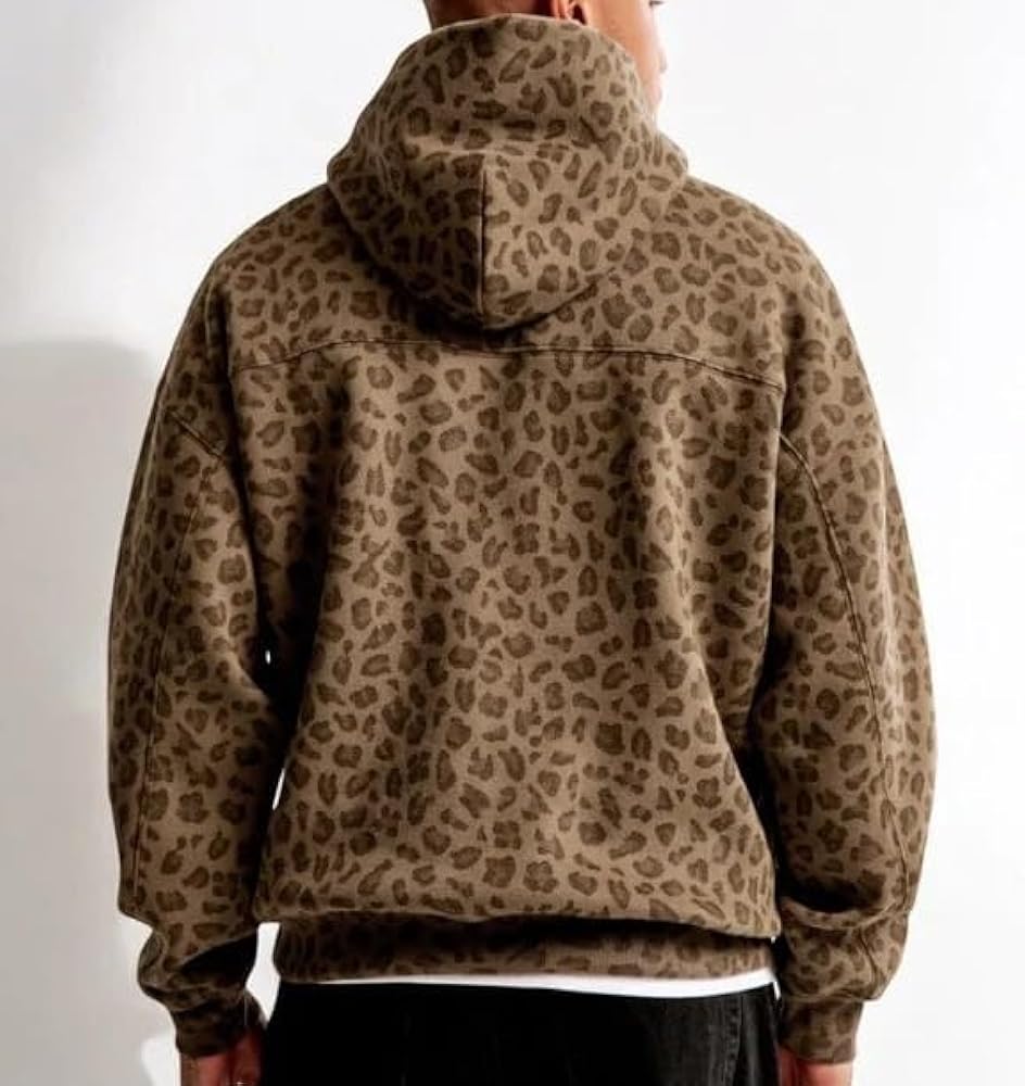 Amazon.com: Leopard Print Hoodie Y2k Oversized Cheetah